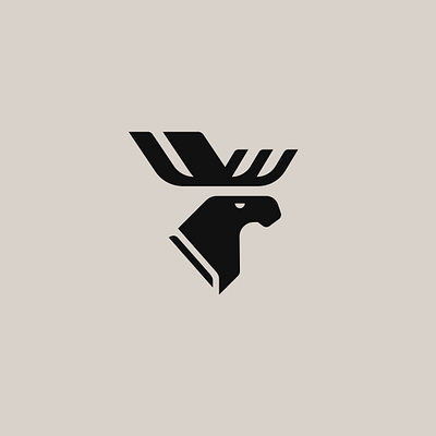 Moose animal branding design elk graphic design horns icon illustration logo logo design minimalist moose nature power premium strong vector