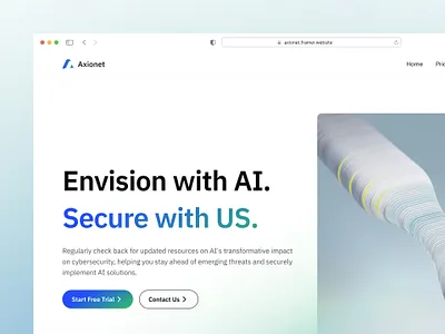 Axionet — AI Cyber Security Startup Technology Website ai ai design chatbot clean cyber cyber security design landing page saas security startup tech technology ui ux web design web3 website