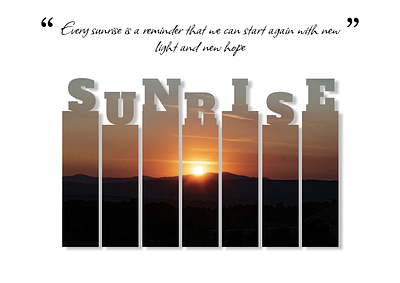 🌅 Typography + Sunrise Concept 🌅