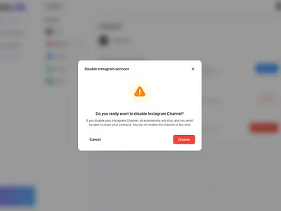 Disable account Modal 3d animation graphic design logo motion graphics ui