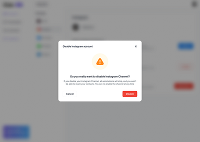 Disable account Modal 3d animation graphic design logo motion graphics ui