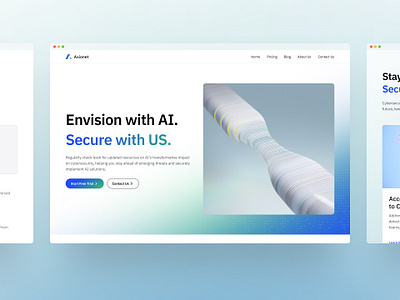 Axionet — AI Cyber Security Startup Technology Website ai ai design chatbot clean cyber cyber security design landing page saas security startup tech technology ui ux web design web3 website