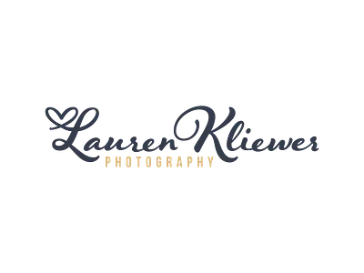 Lauren Kliewer Photography Logo branding cursive design family heart logo photo photography picture pictures script