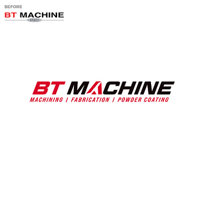 BT Machine Logo Redesign adobe illustrator aerospace branding design dribbble dribbbleplayoff fabrication graphic design logo logo redesign playoff machine plane playoff powder coating red redesign tulsa