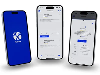 FIXMATE service app onboarding services ui ux