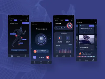 Sport Mobile App UI for Formsense ui ui design ui designer user interface user interface design uxui design