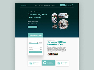 Finance Loan UI Web Design Landing & Homepage banking website branding corporate dashboard design finance finance loan green homepage landing page loan website mobile app ui ui kit ux uxui design visual design web design website design wireframe