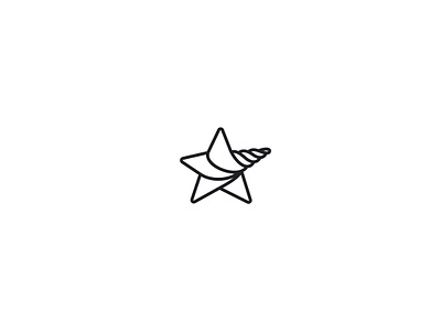 Star horn brand design horn logo magick mark minimal sign simple star unicorn