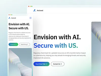 Axionet — AI Cyber Security Startup Technology Website ai ai design chatbot clean cyber cyber security design landing page saas security startup tech technology ui ux web design web3 website