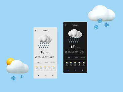 Neumorphic Weather App app neumorphism ui