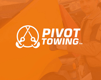 Pivot Towing Logo Design brand brand identity branding design graphic design logo logo design towing towing branding towing company towing logo