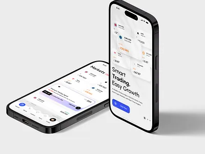 Smart Trading App 3d animation branding design forex graphic design illustration logo motion graphics product design ui vector