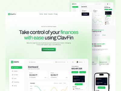 ClavFin – the Finance Management Platform Landing Page ai fintech branding branding design creative logo design fintech fintech landing page graphic design illustration landing page logo logo design logo designer product design saas landing page ui