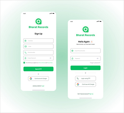 Login/Signup Ui authentication loginscreen onboarding signupscreen