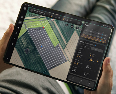 Drone Fleet Management App for Agriculture app drone fleet ipad ui