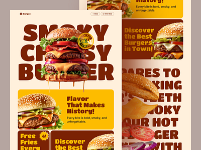 Fast Food Website Design – Burger Chain UI/UX Concept 3d 3d animation animation attention grabbing design branding burger shop website conversion focused design fast food chain landing page mobile friendly modern fast food website modern restaurant website motion graphics new food brand online food delivery online food order parallax effect responsive website restaurant website design scroll animation