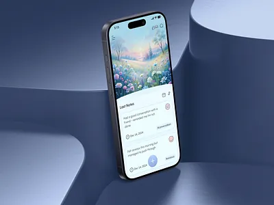Mobile App UI/UX Design for Diary & Mood Tracker Wellness App diary app emotional support figma illustration iosapp mindfulness mobile app design mobile ui mood tracker onboarding reflection uiuxdesign wellness app