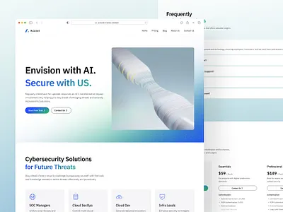 Axionet — AI Cyber Security Startup Technology Website ai ai design chatbot clean cyber cyber security design landing page saas security startup tech technology ui ux web design web3 website