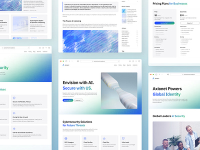 Axionet — AI Cyber Security Startup Technology Website ai ai design chatbot clean cyber cyber security design landing page saas security startup tech technology ui ux web design web3 website