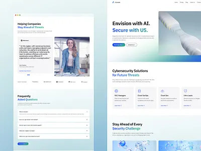 Axionet — AI Cyber Security Startup Technology Website ai ai design chatbot clean cyber cyber security design landing page saas security startup tech technology ui ux web design web3 website