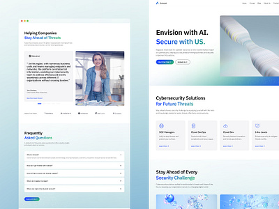 Axionet — AI Cyber Security Startup Technology Website ai ai design chatbot clean cyber cyber security design landing page saas security startup tech technology ui ux web design web3 website