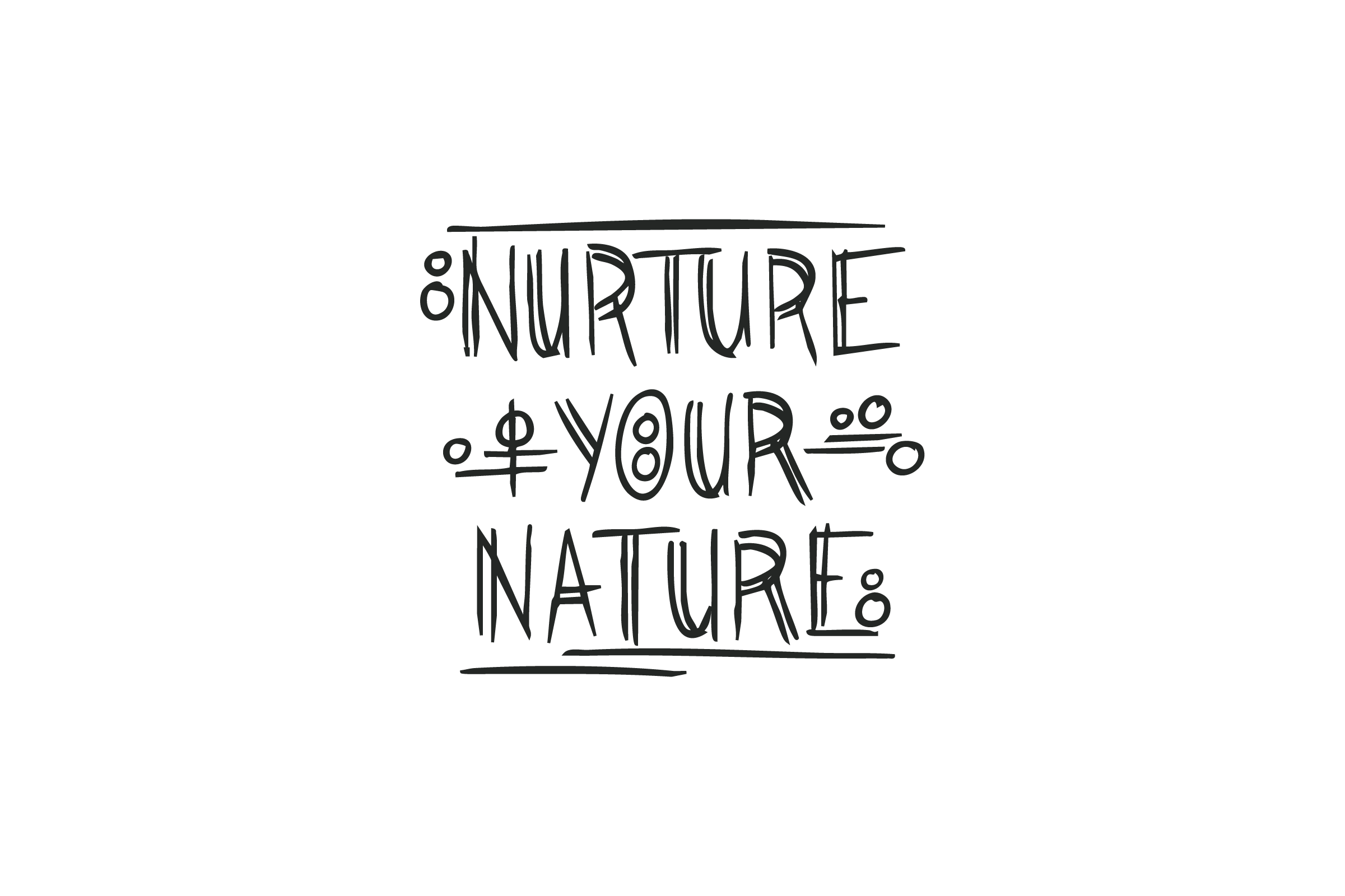 Nurture Your Nature brand branding graphic design lettering logo nature nurture your nature tonyvoorhees