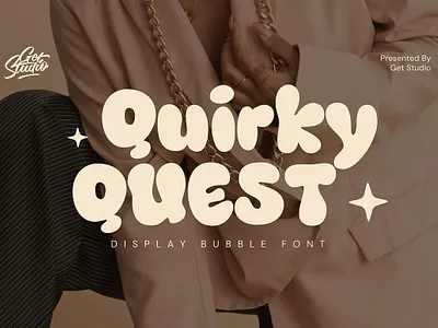 Quirky Quest - Bubble Display Font bold branding design font lettering modern retro serif type typeface typography vintage