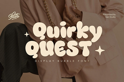 Quirky Quest - Bubble Display Font bold branding design font lettering modern retro serif type typeface typography vintage