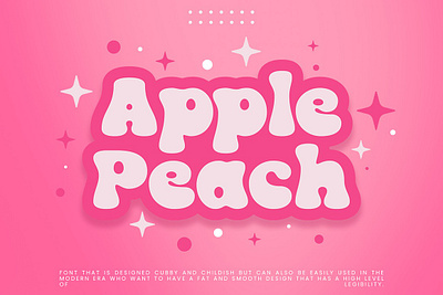 Apple Peach Playful bubble Font apple peach playful bubble font bold boy girl candy design display display font font graffiti logo poster font retro sans serif adorable smooth soft unity vintage
