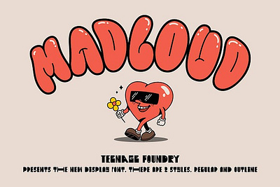 TF Madloud Bold And Playful Graffiti Font bold design display display font font graffiti retro text vector vintage