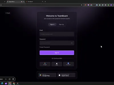 Interactive Sign In & Sign Up Page Prototyping appdesign behance creativedesign designshowcase designthinking digitalproduct dribbble interactivedesign logindesign modernui onboardingdesign productdesign prototyping signupflow uidesign userexperience userinterface uxdesign webdesign