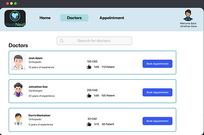 Doctor Booking Platform — Responsive Web & App Design app appointment doctors figma hospital logo responsive web design ui ux