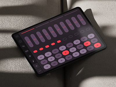 iPad midi chord generative sequencer audioui chordsequencer flat design ios ipad ipados midi minimal musicapp musicproduction synth uidesign ux visual design