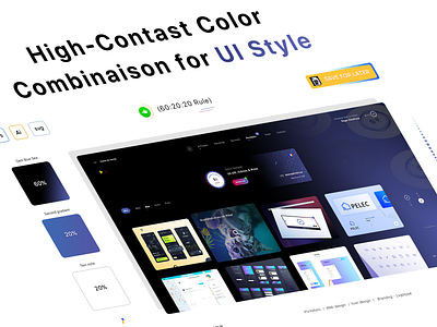 High-Contract Color ai ps svg brand branding color schemes graphic design high contrast color icon set icons designer illustration illustrator ai light ui mockup photoshop psd print designer rule save typo typography ui style ui ux designer uix web design