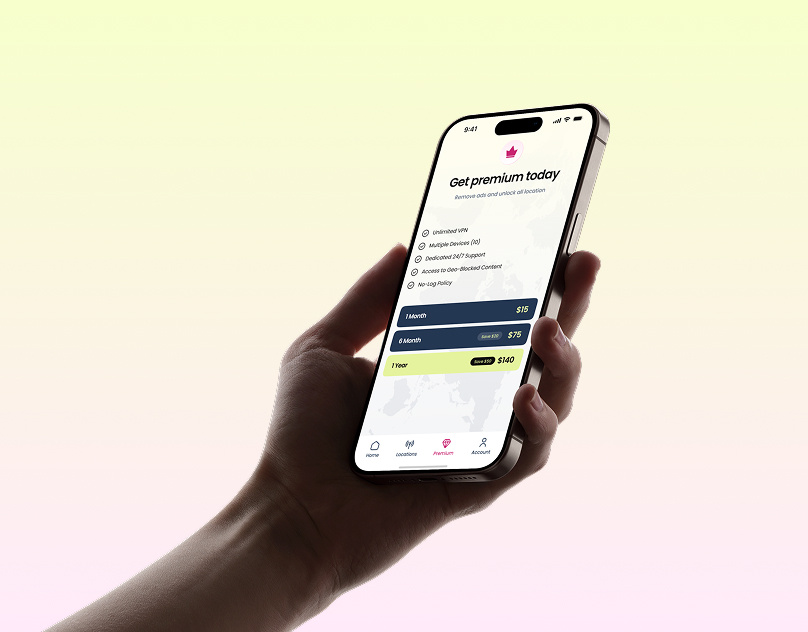 MasterVPN - Simple, Secure & User-Focused App Design android app design app prototype app ui bayajid branding case study clean ui design interaction design ios app design mobile app design product design saas design uiux design user experience ux vpn app web app