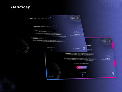 Handicap page advantage benefit brand branding dark ui graphic design handicap handicapped icon set icons designer illustration illustrator ai mockup photoshop psd print designer request quote scrolling senior designer typo typography ui ux ui ux designer webdesign