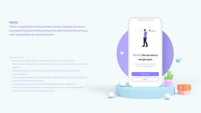 My first event app UI graphic design ui