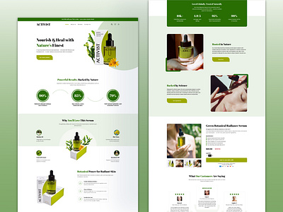 Beauty Product Landing Page Design