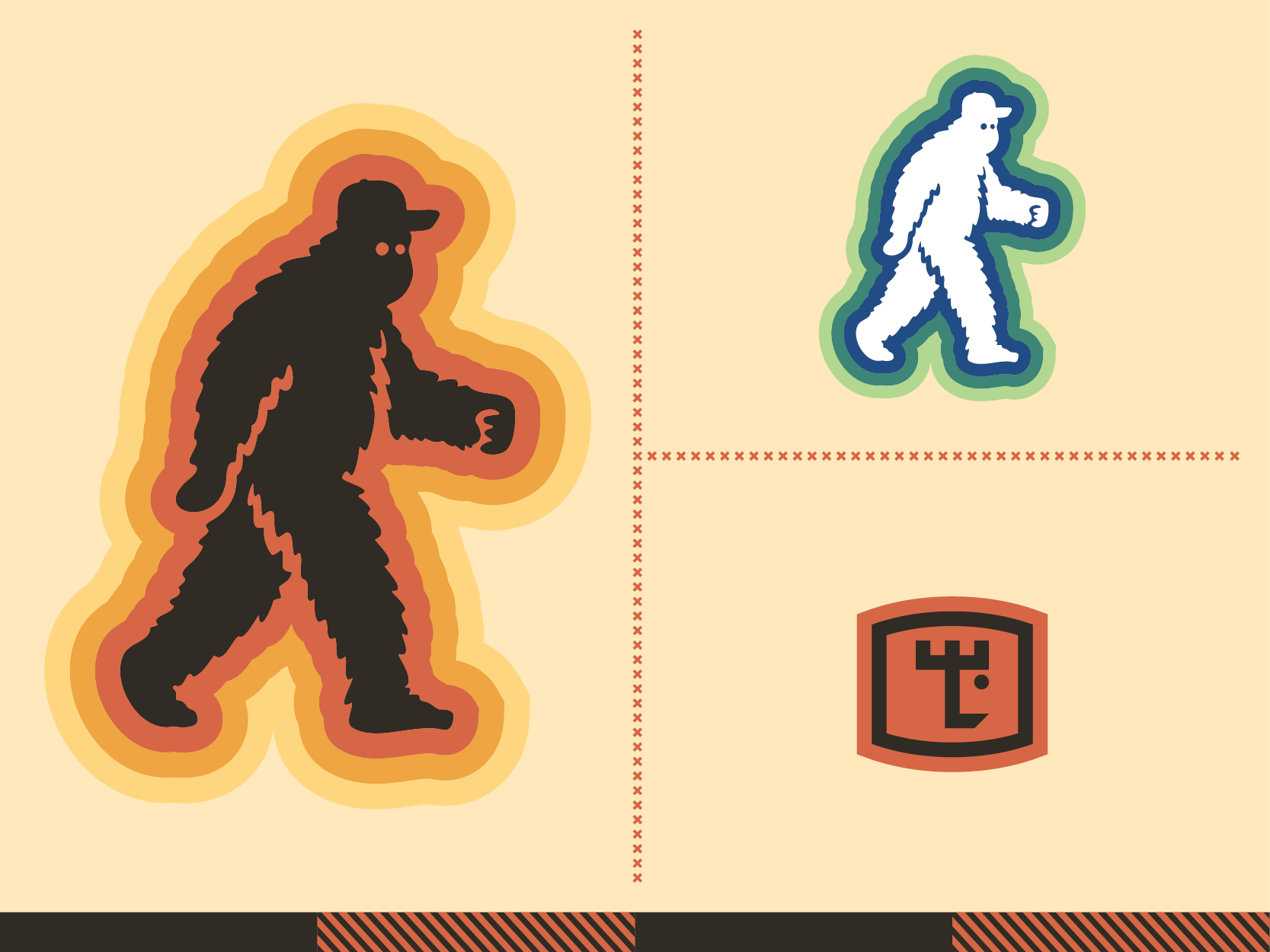 Example of Personal Branding - Sasquatch Mascot / Monogram