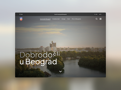 City of Belgrade Website Redesign (2/30) belgrade beograd city city page landing page nature redesign uiux web design