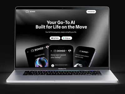 BONDZ - AI AGENT LANDING SITE | Case Study after effects agency branding creative agency design digital creators figma framer graphic design jitter lottiefiles motion graphics motion ui rive saas ui ui design ux design