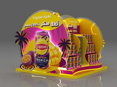 Lipton tropical ice tea POSM display 3dsmax display moderntrade posm