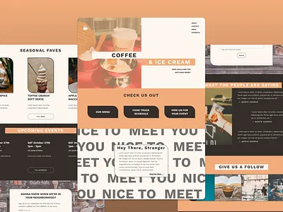 Java - Template for Coffee Shops, Food Trucks & Cafés design landing page ui web design