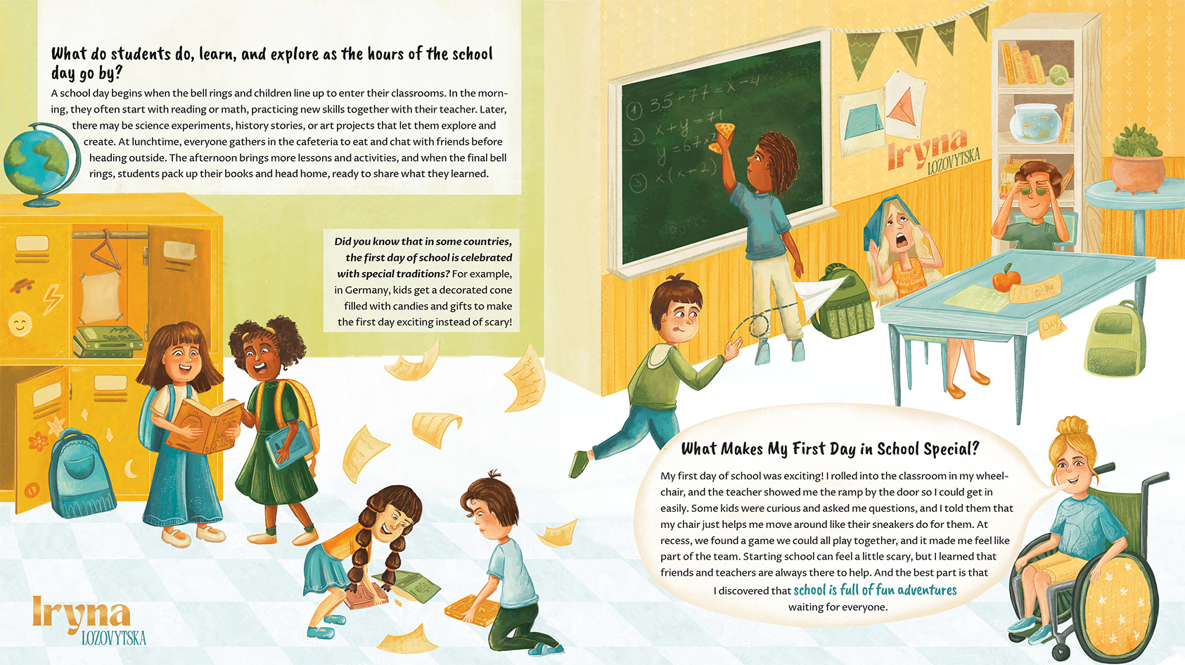 Children`s Book Illustration - School 2d art book book illustration cartoon character children comic creative education encyclopedia illustration kidlit kids magazine multicultural school