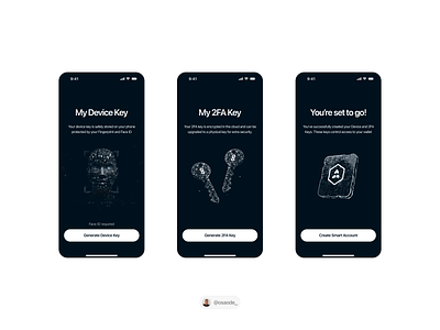 Onboarding screens for vault crypto wallet crypto finance fintech mobile app onboarding ui ux design wallet