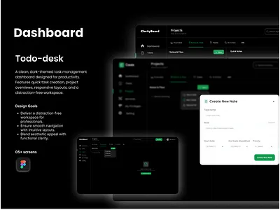 Dashboard- Todo-desk Dashboard UI creativedashboard dashbaord dashboard page dashboard website dashboarddesign dashboardui designinspiration designshowcase designsystem figmadesign interfacedesign minimaldesign modernui taskmanagement uidesign uiux uxdesign uxui webappdesign