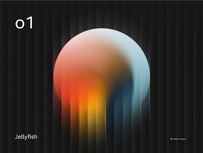 🪼 Digital Jellyfish - Dark digitalart figma glasseffect gradients graphic design
