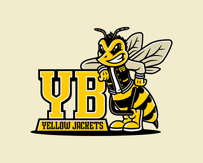 YellowJackets Varsity Mascot Design | Sports Logo athletics bee bees bumblebee collegiate dasedesigns hornet hornets illustration logo design mascot mascot logo sports sports logo varsity yellow jackets yellowjacket