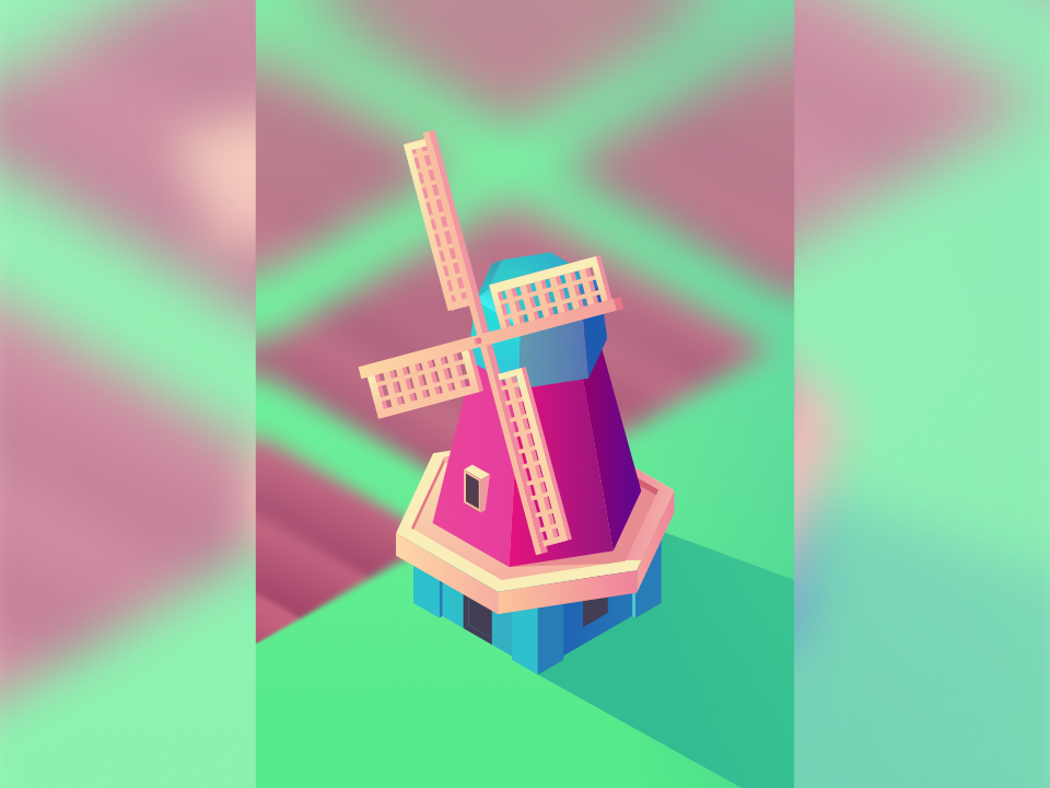 Windmill Art 3d animation graphic design
