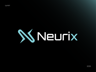 Artificial intelligence Startup logo design " Neurix " artificial intelligence branding futuristic logo logo design startup tech visual identity